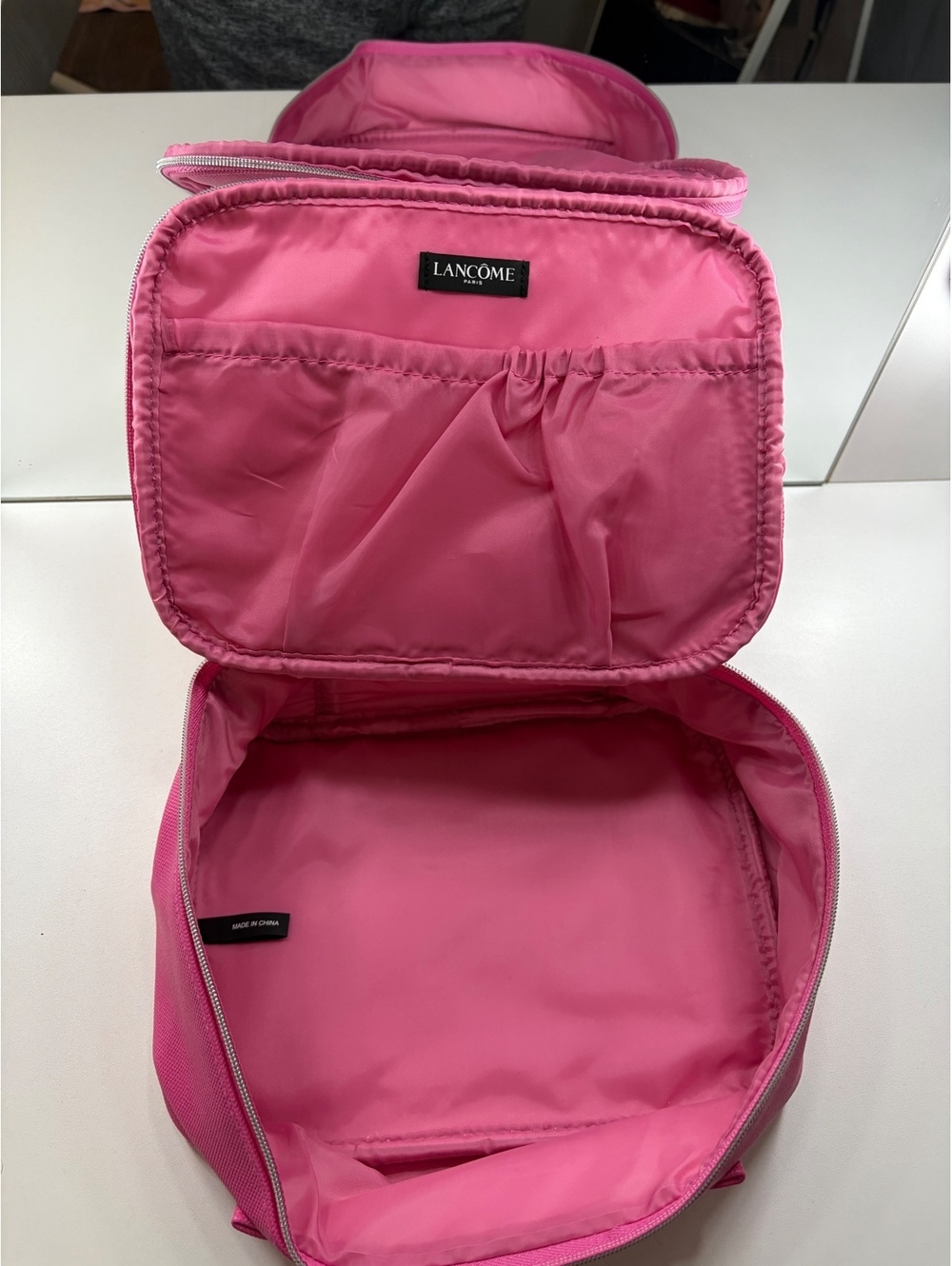 Lancôme Pink Cosmetic Travel Bag with Handle